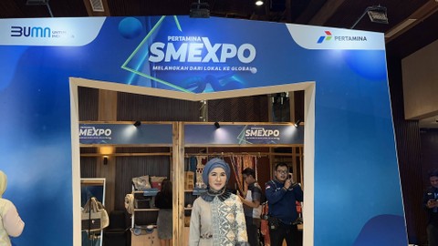 Dirut Pertamina Nicke Widyawati dalam Pertamina Smexpo 2023. Foto: Widya Islamiati/klumparan