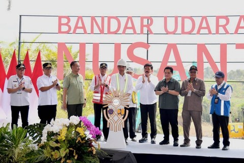 Presiden Joko Widodo menghadiri groundbreaking Bandar Udara IKN, Rabu (1/11/2023). Foto: Rusman/Biro Pers Sekretariat Presiden