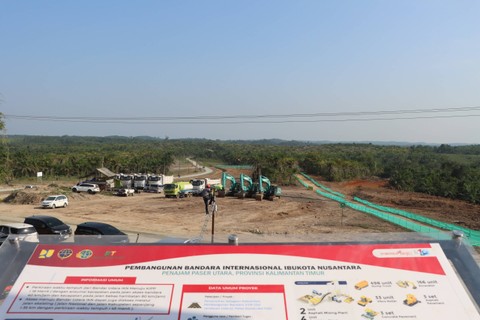 Suasana groundbreaking Bandara IKN. Foto: Dok. Humas Badan Bank Tanah