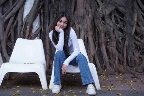 Penyanyi Naura Ayu saat berkunjung ke kantor kumparan, Jakarta, Rabu (1/11/2023).  Foto: Dicky Adam Sidiq/kumparan 