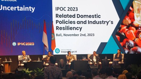 Pagelaran Indonesian Palm Oil Conference (IPOC) 2023 di Hotel Westin Bali, Kamis (2/11). dok. GAPKI