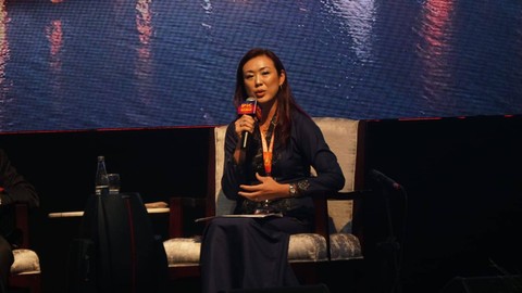 General Manager Green Energy Apical Group, Aika Yuri Winata  dalam pagelaran Indonesian Palm Oil Conference (IPOC) 2023 di Hotel Westin Bali, Kamis (2/11). dok. GAPKI