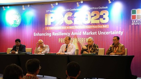 Pagelaran Indonesian Palm Oil Conference (IPOC) 2023 di Hotel Westin Bali, Kamis (2/11). dok. GAPKI