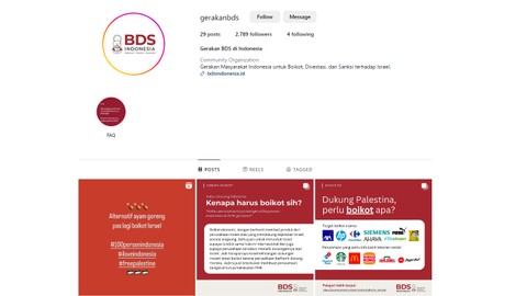 BDS merupakan organisasi yang menyuarakan aksi boikot di berbagai negara di seluruh dunia, termasuk Indonesia.