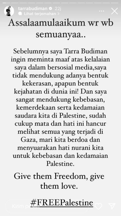Tarra Budiman minta maaf usai like unggahan Gal Gadot. Foto: Instagram/@tarrabudiman