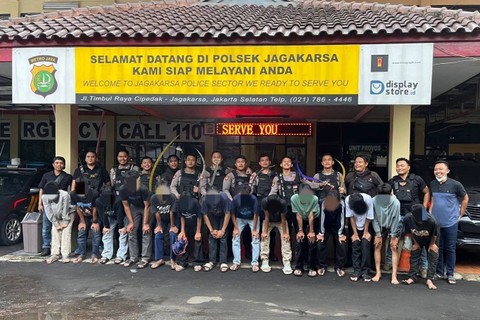 14 remaja diamankan polisi karena hendak melakukan tawuran. Foto: Dok. Istimewa