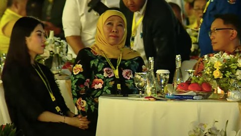 Khofifah Indar Parawansa di HUT Golkar.   Foto: Dok. You Tube Golkar