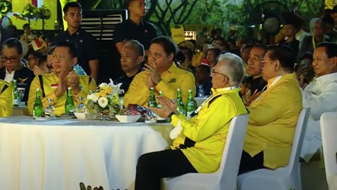Presiden Jokowi di HUT Golkar. Foto: You Tube Partai Golkar