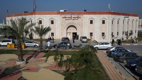 Suasana rumah Sakit Indonesia di Beit Lahia di Jalur Gaza utara pada 13 Januari 2016. Foto: Mohammed Abed / AFP