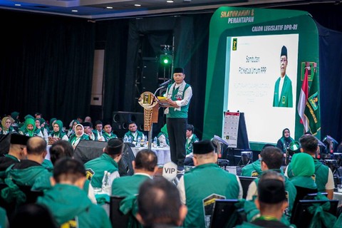 Mardiono buka kegiatan silaturahmi dan pemantapan caleg DPR RI PPP se-Indonesia. Foto: PPP