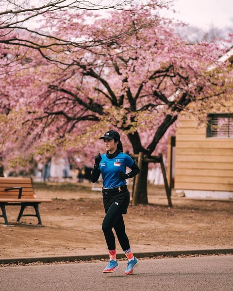 Febby Rastanty menjadikan lari sebagai gaya hidup. Foto: Instagram/@febbyrastanty