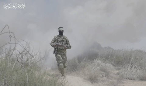 Salah satu anggota Brigade Al-Qassam, sayap militer Hamas Foto: Brigade Al-Qassam