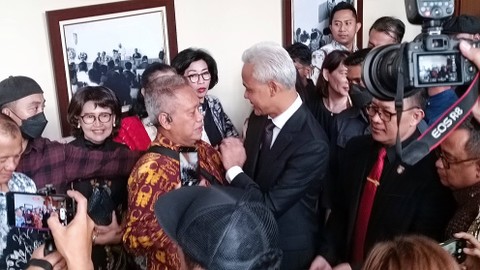 Capres Ganjar Pranowo saat di UGM, Kamis (16/11/2023). Foto: Arfiansyah Panji/kumparan