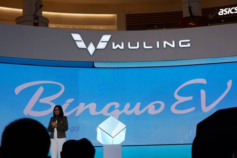 Peluncuran mobil listrik Wuling BinguoEV di Tangerang, Kamis (16/11/2023). Foto: Aditya Pratama/kumparan