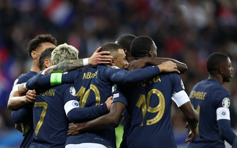 Duel Prancis vs Gibraltar di Kualifikasi Piala Eropa 2024. Foto: Claudia Greco/REUTERS