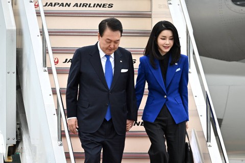 Ibu Negara Korsel, Kim Keon Hee. Foto: Philip Fong/AFP