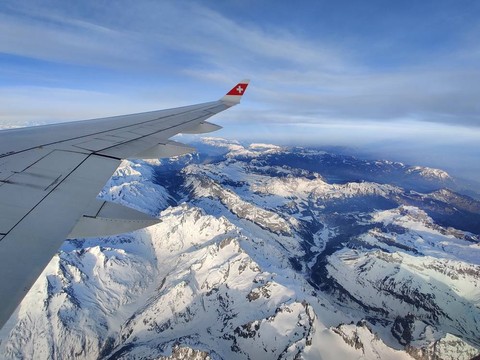 Pesawat Swiss Airlines. Foto: taar1/Shutterstock