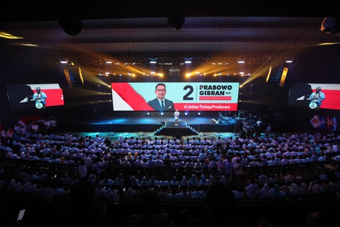 Konsolidasi TKD Prabowo - Gibran Provinsi Jawa Barat di The House Convention Hall, Bandung, Jawa Barat, Sabtu (25/11/2023). Foto: Dok. Istimewa