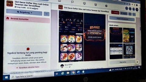 Iklan judi slot online di Facebook. 