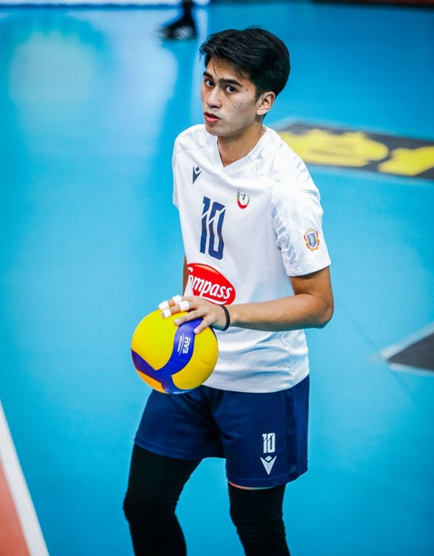 Pevoli Indonesia, Fahry Septian, saat membela SKV Montana di Liga Voli Bulgaria pada Oktober 2023. Foto: BVF (National Volleyball League) Bulgaria