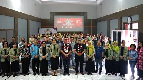 Foto bersama anggota PIPAS Kemenkumham Sulut usai pertemuan rutin di Lapas Kelas IIB Tondano, Minahasa.