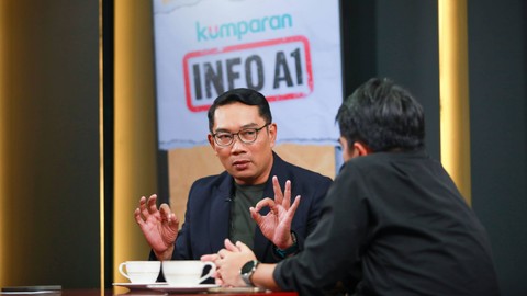 Ketua Tim Kampanye Daerah (TKD) Ridwan Kamil menjawab pertanyaan di acara Info A1 di kumparan, Jakarta, Kamis (30/11). Foto: Aditia Noviansyah/kumparan