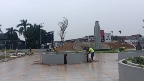 Kondisi Alun-alun Karawang, Jumat (1/12/2023). Foto: kumparan