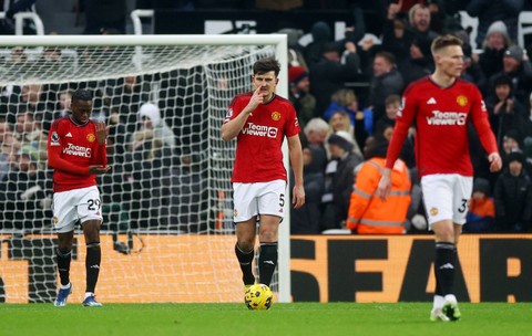 Newcastle vs Manchester United (MU) dalam laga pekan ke-14 Liga Inggris 2023/24 di Stadion St James Park pada Minggu (3/12) dini hari WIB. Foto: Action Images via Reuters/Lee Smith