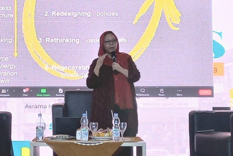 Alissa Wahid menjadi pembicara dalam acara sosialisasi Gerakan Keluarga Maslahah Nahdlatul Ulama (GKMNU)  Foto: Dok. Istimewa