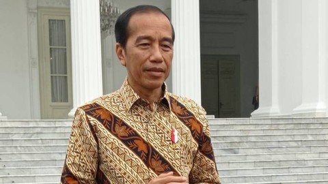 Presiden Jokowi saat ditemui wartawan di Istana Kepresidenan. Foto: Nadia Riso/kumparan