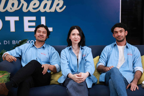 Konferensi pers jelang syuting film Heartbreak Motel dikawasan Cilandak, Jakarta, Rabu, (6/12/2023). Foto: Agus Apriyanto
