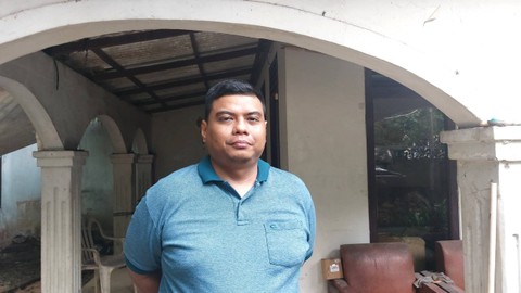 Taufan Firmansyah, kakak Panca pelaku pembunuhan 4 anak di Jagakarsa, Jakarta Selatan, Kamis (7/12/2023). Foto: Nabila Ulfa/kumparan