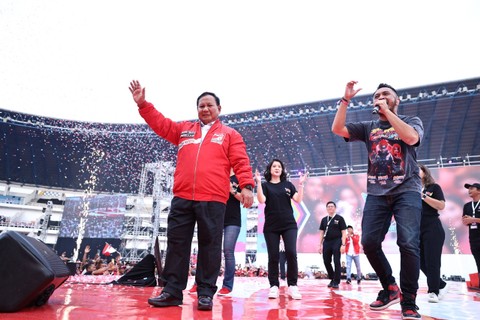 Prabowo hadiri HUT ke-9 PSI di Stadion Jatidiri, Semarang. Foto: Dok. Istimewa