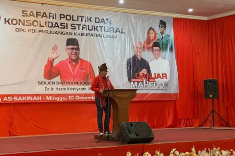Suasana safari politik dan konsolidasi PDI Perjuangan di Kabupaten Lebak, Provinsi Banten, pada Minggu (10/12/2023). Foto: Luthfi Humam/kumparan
