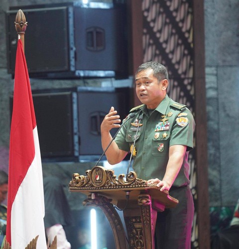 Kepala Staf Angkatan Darat (KSAD) Jenderal TNI Maruli Simanjuntak menggelar Dialog Kebangsaan dan Pemberian Penghargaan Kampung Pancasila. Foto: Dok. Istimewa
