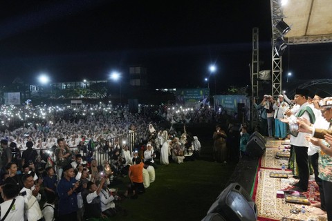 Acara Kampus Hijau Bersholawat Bersama Anies Baswedan di Ponpes Daarul Ma'arif, Indramayu, Jawa Barat, Sabtu (9/12/2023) malam. Foto: Dok. Istimewa