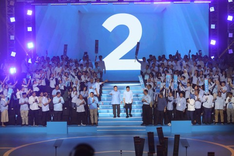 Konsolidasi Pemenangan Prabowo-Gibran bersama seluruh kader dan relawan di Sentul International Convention Center, Bogor, Jawa Barat, Minggu (10/12/2023). Foto: Dok. Istimewa