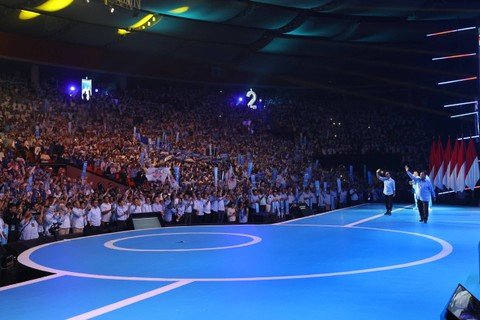Konsolidasi Pemenangan Prabowo-Gibran bersama seluruh kader dan relawan di Sentul International Convention Center, Bogor, Jawa Barat, Minggu (10/12/2023). Foto: Dok. Istimewa