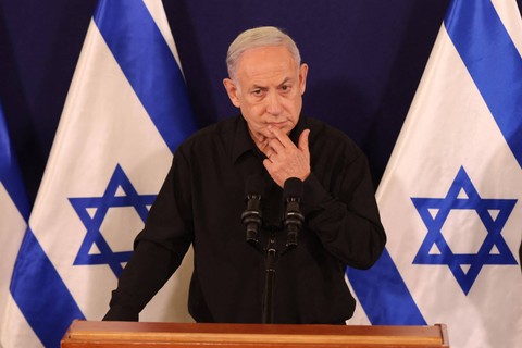 Perdana Menteri Israel Benjamin Netanyahu. Foto: Abir SULTAN / POOL / AFP