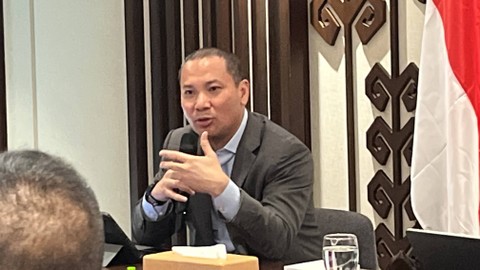 Deputi Bidang Koordinasi Infrastruktur dan Transportasi Kemenko Bidang Kemaritiman dan Investasi Rachmat Kaimuddin di Menara Kadin Indonesia pada Jumat (15/12/2023). Foto: Widya Islamiati/kumparan