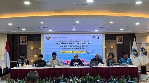 Konferensi pers pembukaan Posko Nasional Sektor ESDM Periode Nataru 2023/2024, Jumat (15/12/2023). Foto: Fariza Rizky Ananda/kumparan