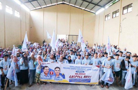 Pelaku UMKM Milenial Jabar Gabung Gaspoll Bro Dukung Prabowo-Gibran di Sumedang, Sabtu (16/12). Foto: Dok. Istimewa