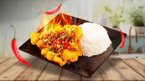 Salah satu menu ayam di Ayam Goreng Nelongso. Foto: Instagram/@ayamnelongso