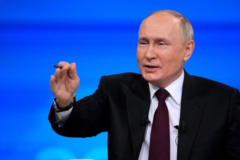 Presiden Rusia Vladimir Putin. Foto: Alexander Zemlianichenko / POOL / AFP
