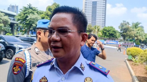 Kadishub Syafrin Liputo saat dijumpai di Mapolda Metro Jaya, Jakarta, usai rapat koordinasi Operasi Lilin Jaya, Senin (16/12/2023). Foto: Thomas Bosco/kumparan