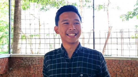 Ketua BEM KM UGM Gielbran Muhammad Noor, saat ditemui, pada Kamis (21/12/2023). Foto: Arfiansyah Panji Purnandaru/kumparan