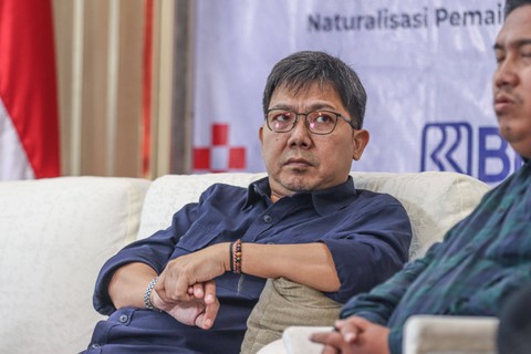 Tommy Welly, Pengamat Sepak Bola Nasional, dalam Diskusi PSSI Pers terkait naturalisasi di Kantor Kemenpora, Jakarta, pada Kamis (21/12). Foto: PSSI Pers
