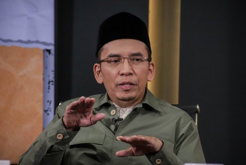 Wakil Ketua Umum TPN Ganjar-Mahfud, Tuan Guru Bajang dalam program Info A1 kumparan di kantor kumparan, Jakarta, Kamis (21/12/2023). Foto: Jamal Ramadhan/kumparan