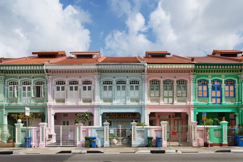 Rumah warna-warni di Katong - Joo Chiat. Foto: Shutterstock