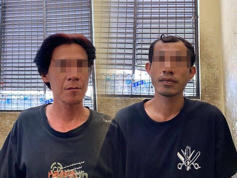Dua pelaku yang diamankan. | Foto: Dok Polresta Bandar Lampung